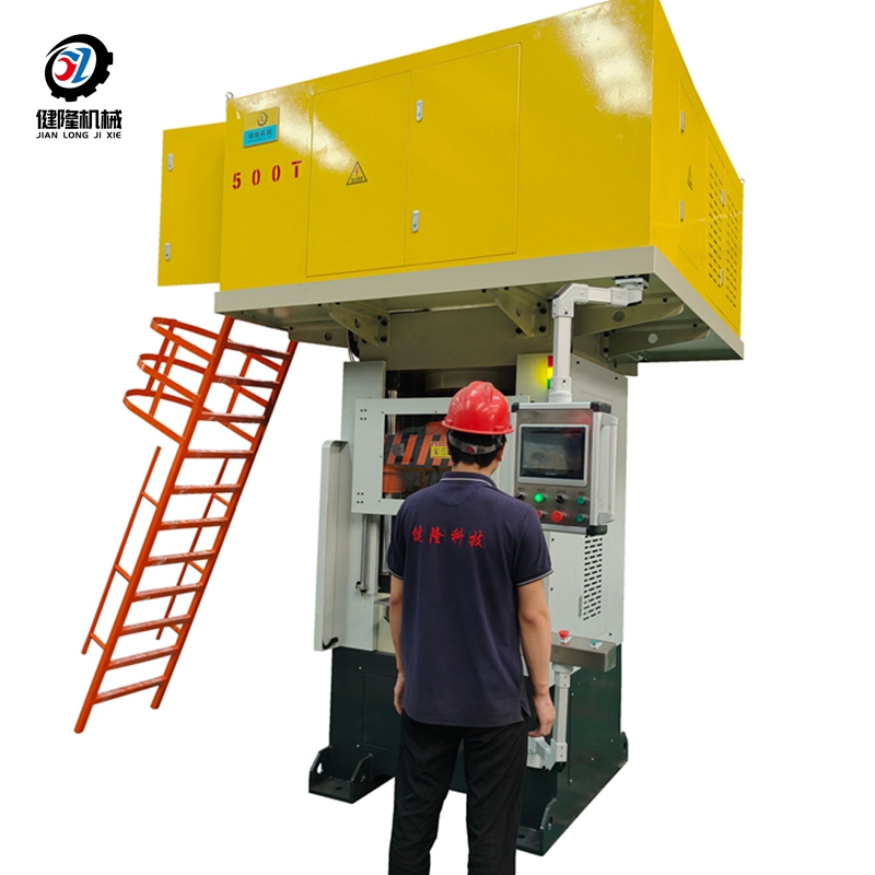 How should you handle a clogged oil filter in a hydraulic press?